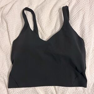 Lululemon align black crop tank with built-in bra